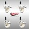 Service Caster 3 Inch 316SS Nylon Wheel Swivel 1-1/8 Inch Expanding Stem Caster Set Lock Brake SCC-SS316TTLEX20S314-NYS-118-4 - alternate 2